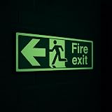 VSafety V Safety Glow Exit Sign Left Arrow 300x100mm Photoluminescent view 4