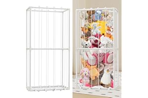 DIOVPLX Stuffed Animal Storage, Metal Stuffed Animals Zoo Plush Toy Storage Organizer, Extra Large Plushies Storage Holder Creative Display Shelf for Playroom Bedroom Nursery