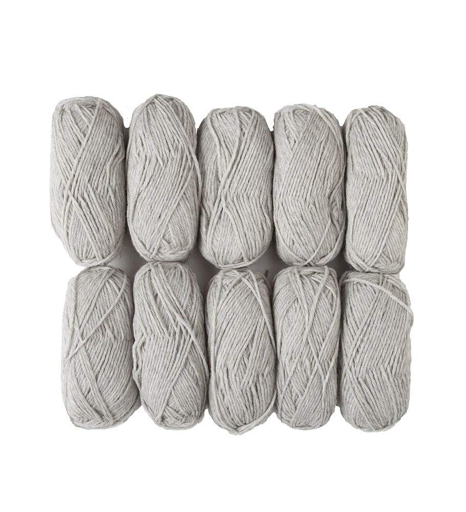 Photo 1 of Knit Picks Wool of The Andes Worsted Weight Gray 100% Wool Yarn Multi Pack (10 Balls - Dove Heather)