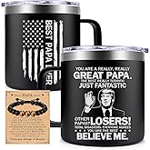 Fufendio Papa Gifts from Grandkids - You Are a Really Great Papas Mug 14oz - Papa Fathers Day Birthday Christmas Gift from Grandson Granddaughter