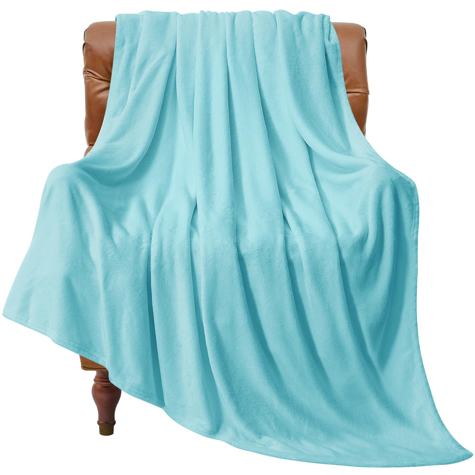 Photo 1 of BEDELITE Fleece Blanket Twin Size Light Blue Throw Blankets for Couch & Bed, Luxury Plush Cozy Fuzzy Blanket 60x80 inches, Super Soft Warm Lightweight Throw Blanket for Travel Camping