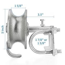 Sliding Gate Rollers, 5" Rear Pipe Track Wheels for
