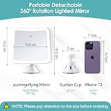 B Beauty Planet 30x Magnifying Lighted Vanity Mirror Wall Mounted 360° USB view 9