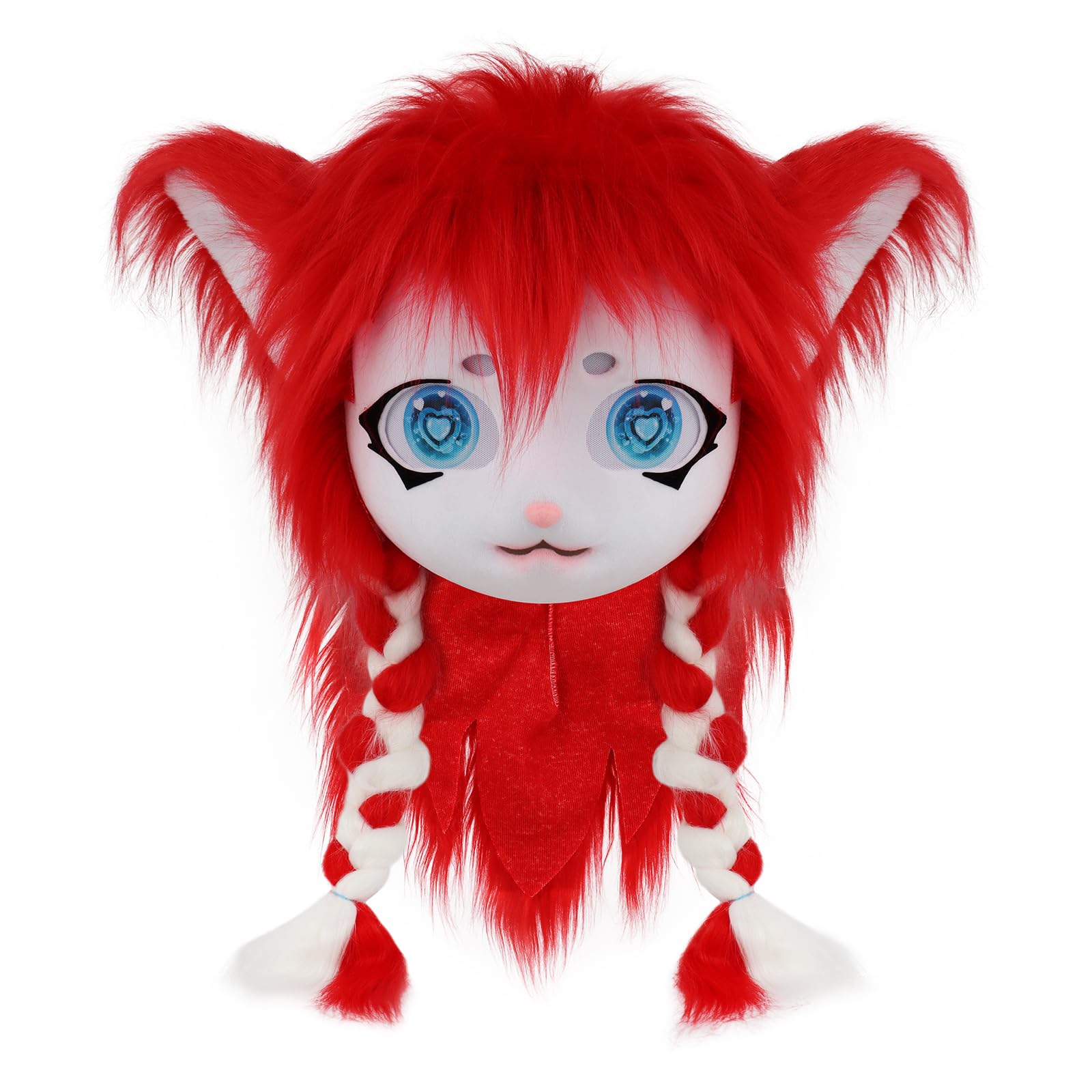 hbbhml Animal Cat Head Mask Fursuit Cute Plush