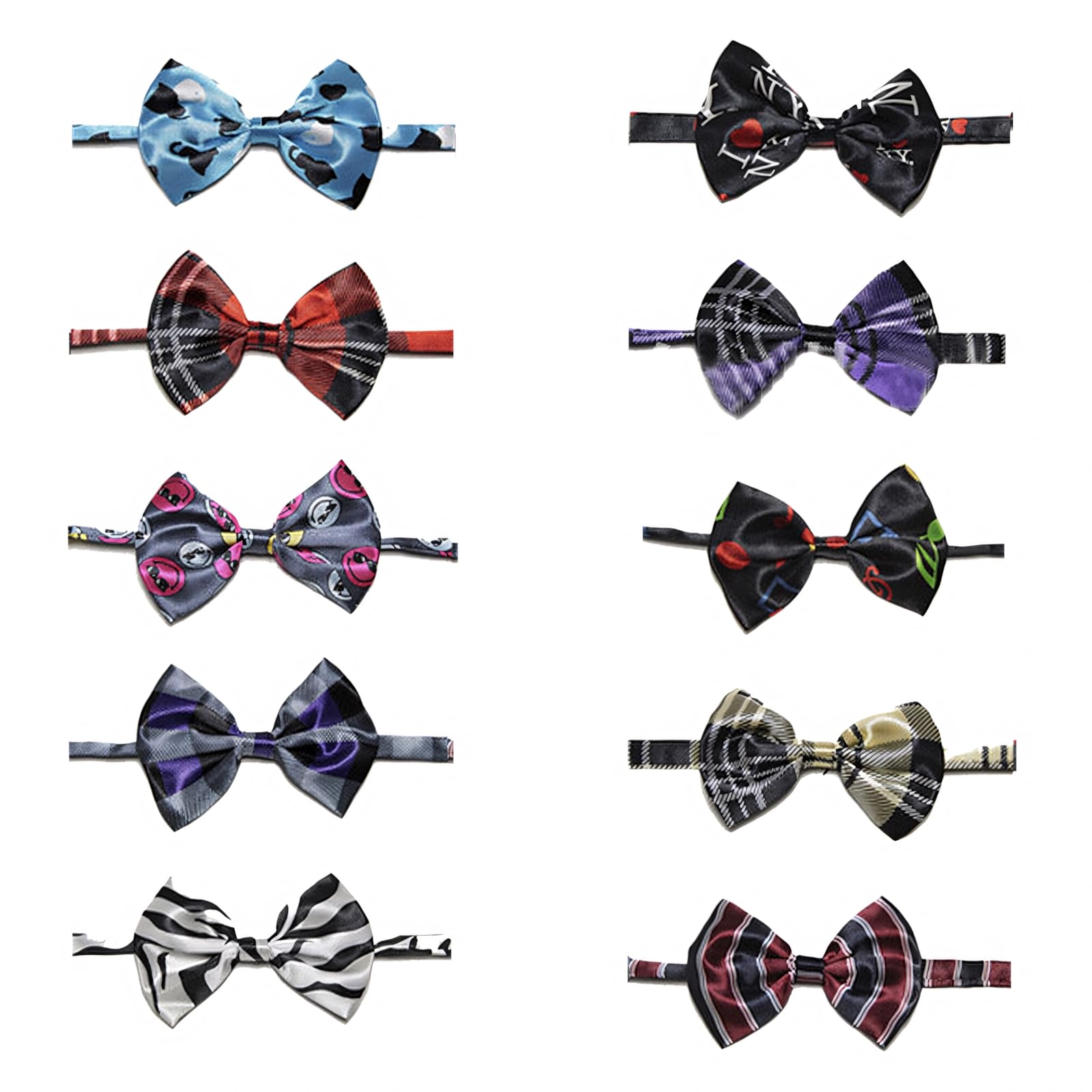 GOGO Christmas Festival Pet Bow Tie Collar, Dog Grooming Accessories, 10 PCS Assorted-Set 2