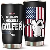 2IMT Golf Tumbler 20oz for Men Funny Travel Mug Birthday Gift Golf Lover Present for Dad Fathers Day Idea for Him Golfer Coffee Cup Outdoor Use Golfs Drinking Item Worlds Okayest Golfer Accessory