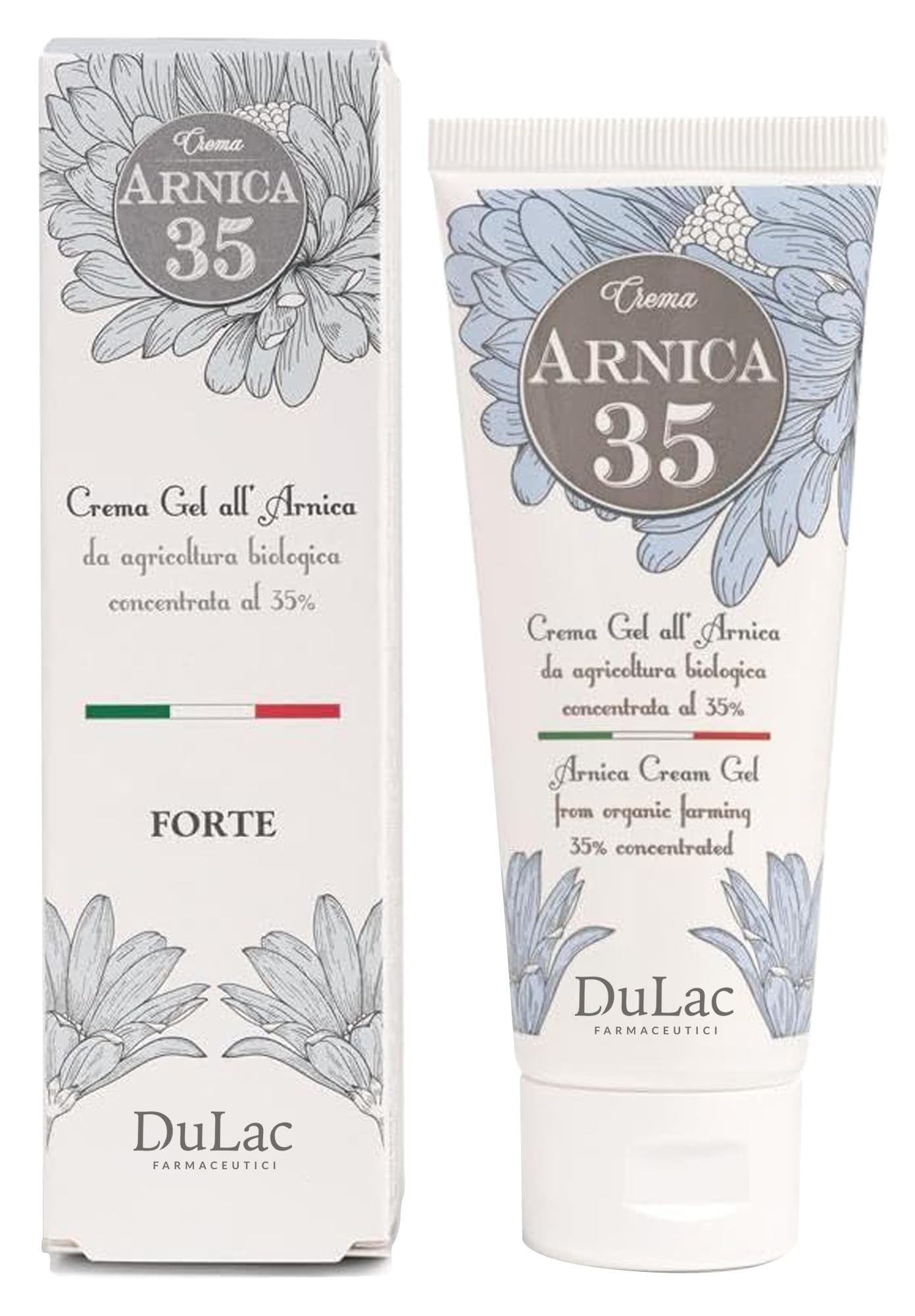 Arnica 35 – Arnica Cream Refreshing Effect, 75 ml, with 35% Organic Extracts, Provides Relief to Muscles, Joints, Neck, and Back, Massage Cream with Peppermint and Eucalyptus, Made in Italy — image 1