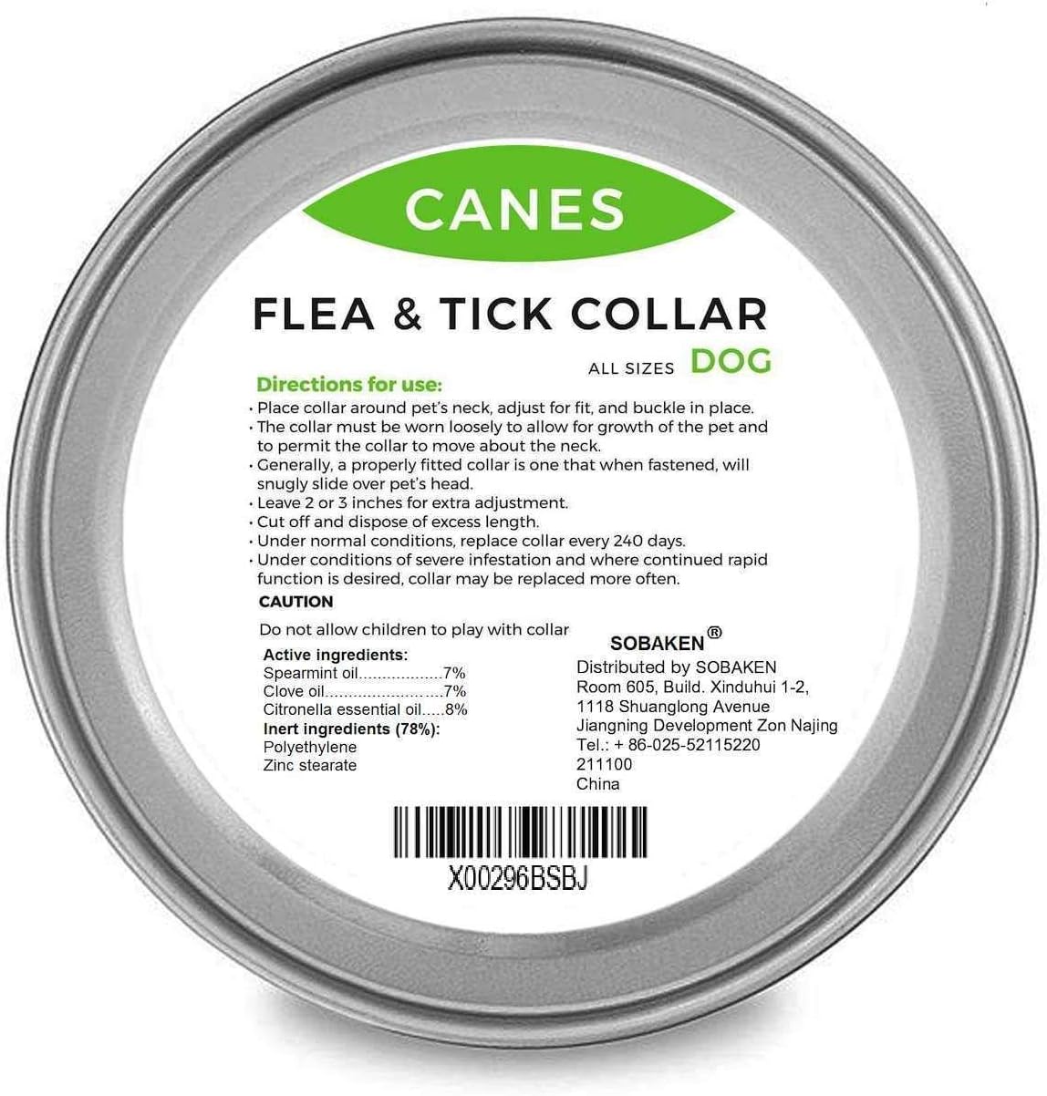 SOBAKEN Flea and Tick Prevention for Dogs, Natural and Hypoallergenic Flea and Tick Collar for Dogs, One Size Fits All, 25 inch, 8 Month Protection, Charity : Pet Supplies