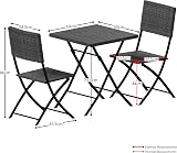 Garden Vida Capri 2 Seater Rattan Bistro Set Grey UKFR Certified view 3