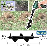 DIWUJI Garden Drill Digger Auger 8 cm Diameter 30 cm Length Hex Shank view 5