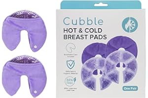 CUBBLE Breast Therapy Pads,Hot Cold Reusable Gel Pads, Postpartum Recovery, Relief for Breastfeeding Pains,Plugged Ducts, Improves Lactation,Nursing Pain,Mastitis,Milk Production,Engorgement, Microwavable