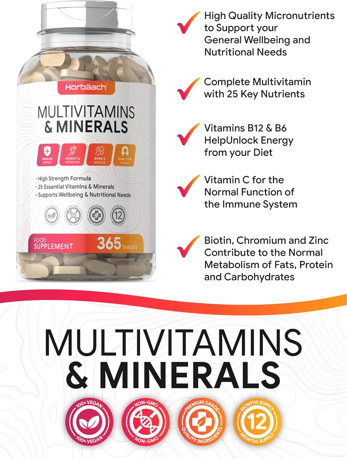 Multivitamin Tablets for Men and Women, 400 count (Pack of 1) - Image 3