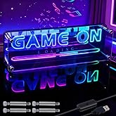 Gaming Neon Sign Game On Neon Lights LED Gamer Room Decor Gaming Desk Accessories for Teen Boy Room | Gamer Gifts for Boys &amp; Kids | Usb Powered, Bluetooth APP Control, Music Sync &amp; 210 Scene Modes