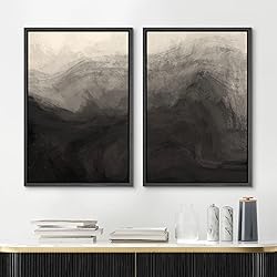 MUDECOR Framed Canvas Print Wall Art Set Monochrome