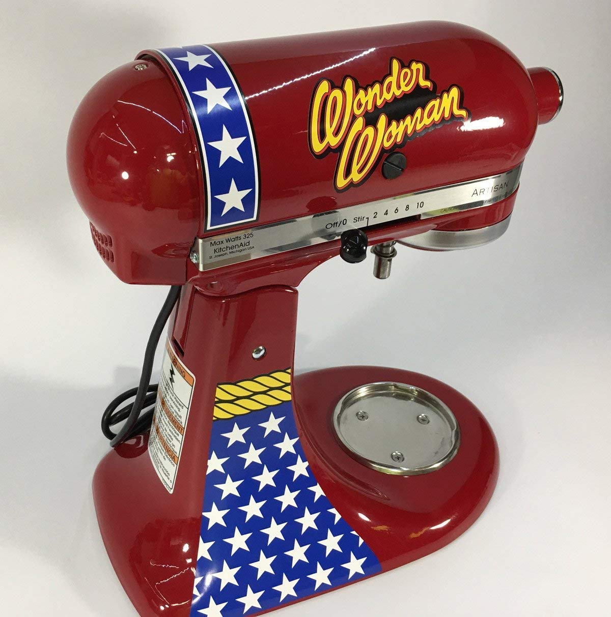 Wonder Woman Cursive Logo Vinyl Wrap Sticker Kit For KitchenAid Stand