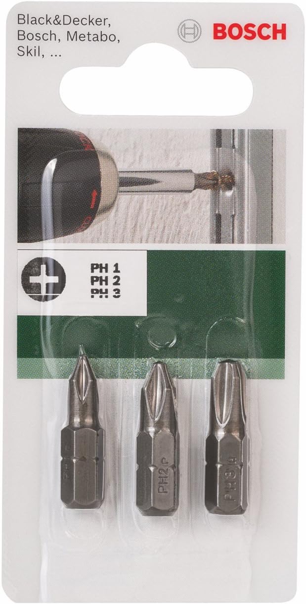 Bosch 2609255964 25mm Screwdriver Bit Set in Standard Quality (3 Pieces), Variety Pack - Image 3