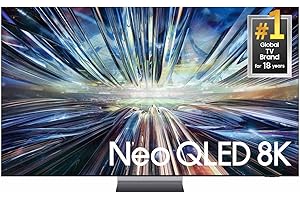 SAMSUNG 65-Inch Class QLED 8K QN900D Series Neo Quantum HDR Smart TV w/Dolby Atmos, Object Tracking Sound Pro, Infinity Edge, AI Motion Enhancer Pro, Alexa Built-in (QN65QN900D, 2024 Model)