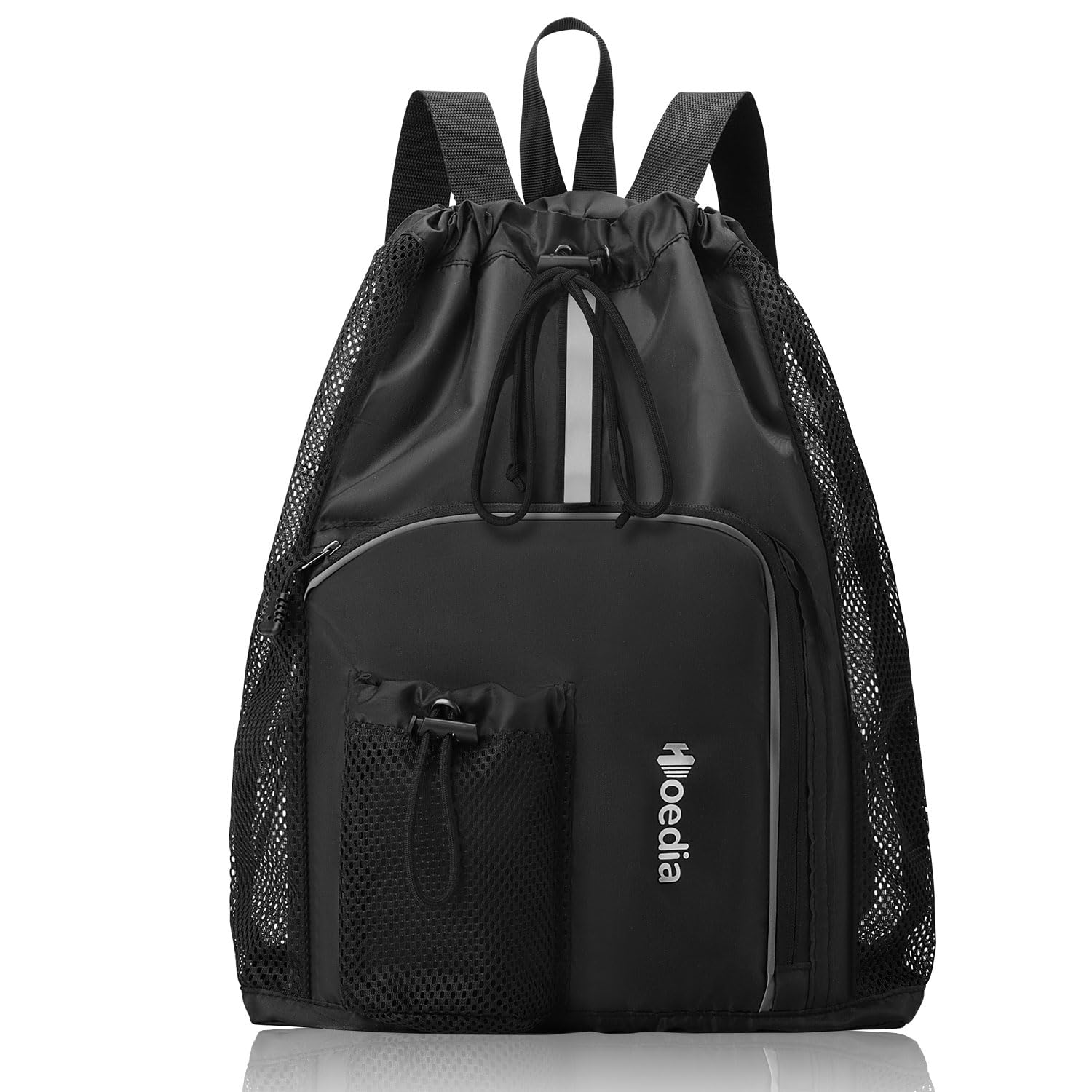 Hoedia Mesh Swim Bag Drawstring Backpack Beach Backpack for Swimming, Pool, Gym, and Workout Gear