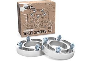RockTrix - 1 inch ATV Wheel Spacers (4x110, 74mm Bore, 10x1.25 Studs Nuts) Compatible with Honda Yamaha Suzuki Bombardier (Read Listing for Year Model Info) UTV V4 25mm Silver 2pcs