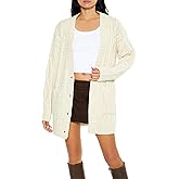 Forever 21 Womens Chunky Knit Cardigan Sweater
