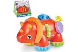 Learning Resources Tracy the Fidget Triceratops, Baby Toys, Sensory Toys For Toddlers, Fine Motor toys, Montessori Toys,1 Piece, Ages 18 Months+