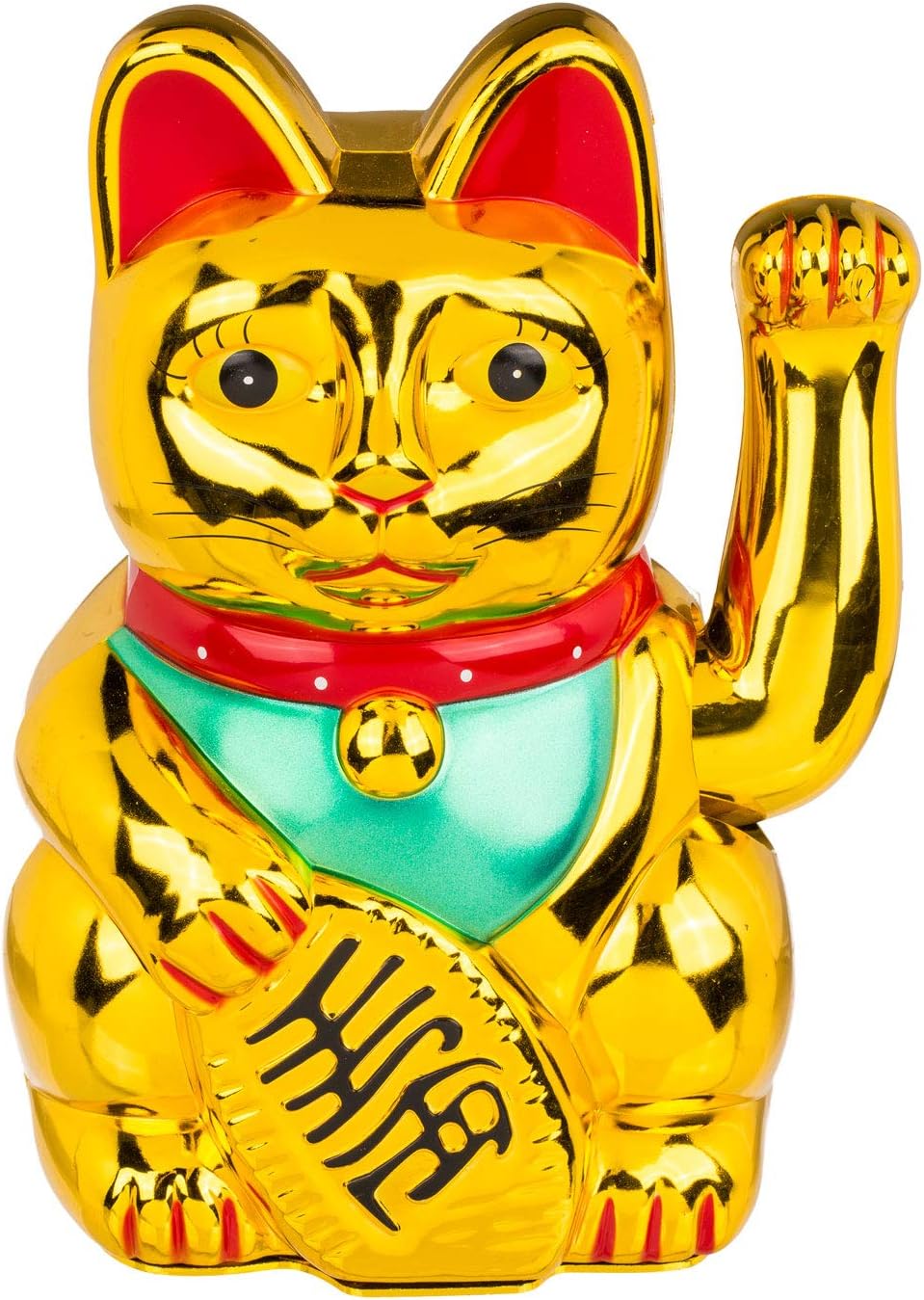Out of the Blue 57/9717 Maneki Neko, Plastic, gold, 14.9 x 12.4 x 21.7 cm