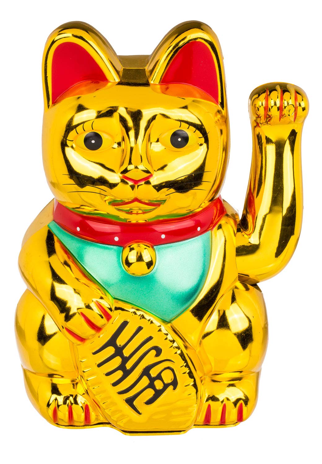 Out of the Blue 57/9717 Maneki Neko, Plastic, gold, 14.9 x 12.4 x 21.7 cm