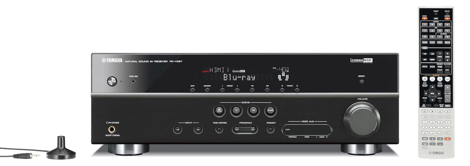 Yamaha RX-V567BL 7.1 Channel Home Theater Receiver (OLD VERSION) (Discontinued by Manufacturer)