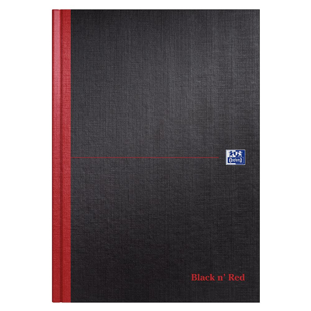 Oxford Black n' Red A4 Hardback Casebound Notebook, Ruled with A-Z Index, 192 Page, 1 Notebook — image 1