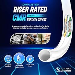 Smartech Cables Cat6A Riser Cable 1000ft- Most