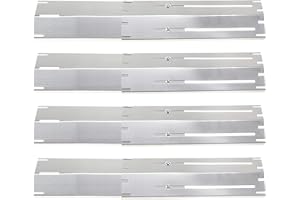 Criditpid Universal Stainless Steel Heat Plate Shield, Heat Tent, Flavorizer Bar, Burner Cover, Flame Tamer Replacement Parts for Charbroil, Brinkmann, Nexgrill Grill, Extends from 11.75" up to 21" L