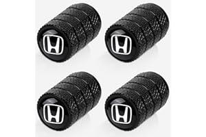 4pcs Tire Valve Stem Caps, Compatible with Honda Series Stem Cap Universal Car Air Cover Car Accessories for Cars, SUV, Truck, Motorcycles （Black）