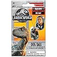 Jurassic World 97629520040 2018 Fallen Kingdom Dino Track Down Authentic Costume Dog Tags One Sticker and Checklist Inside, Jurassic Park Toys, Owen Grady (Chris Pratt) and Velociraptor