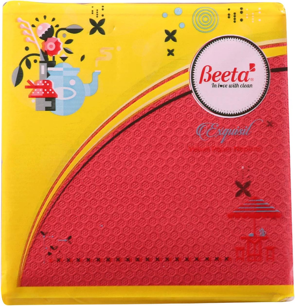 Beeta 2 Ply Paper Napkins (Velvet Colour) - Pack of 3