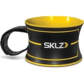 SKLZ Shallow Shot Golf Swing Trainer- Golfing Aid | Black/Yellow; 10-15cm Adjustable; Aids Swing Mechanics without Altering Stance