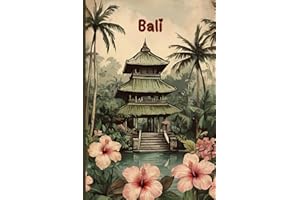 Bali Travel Journal – Vintage Floral Notebook to Record Adventures in Indonesia | Souvenir Gift for Girls, Teens & Women | 12