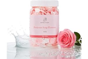 BPrettier Pedicure Soap Flowers Foot Soak Petals Sheet for Softens Dead Skin Moisturizing Relaxing Spa Feet Birthday Pedi Nail Party (Rose)