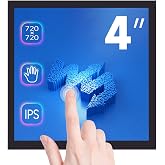 waveshare 4inch Square Capacitive Touch Screen LCD Compatible with Raspberry Pi 4B/3B+/3B/2B/B+/A+/Zero/Zero W/WH/Zero 2W 720&times;720 Resolution DPI IPS Toughened Glass Cover Low Power Solution