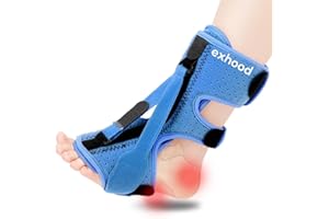 exhood Upgraded Plantar Fasciitis Night Splint, 3 Adjustable Straps Plantar Fasciitis Relief Braces for Plantar Fasciitis, Achilles Tendonitis, Foot Drop & Heel Spur Pain Relief Day & Night (Sapphire Blue)