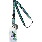 Wicked Elphaba and Glinda 22-inch Lanyard with Clear ID Sleeve and Rubber Charm