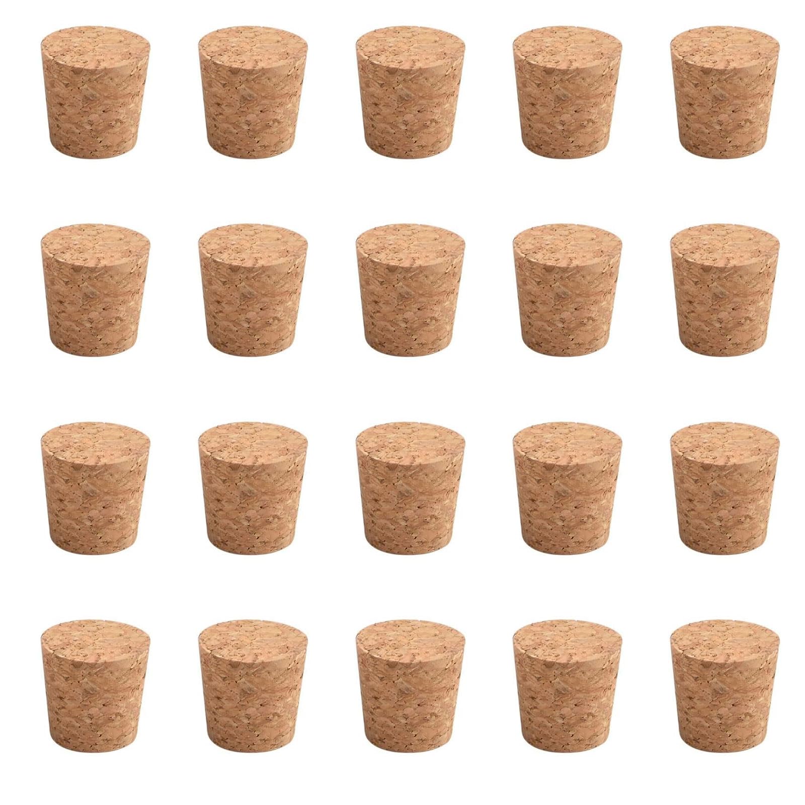 INCREWAY Tapered Cork Stoppers, 20PCS Durable Wooden Wine Bottle Stopper Cork Plugs for Wine Bottle Glass Bottle Jars, 25 * 30 * 30mm — image 1