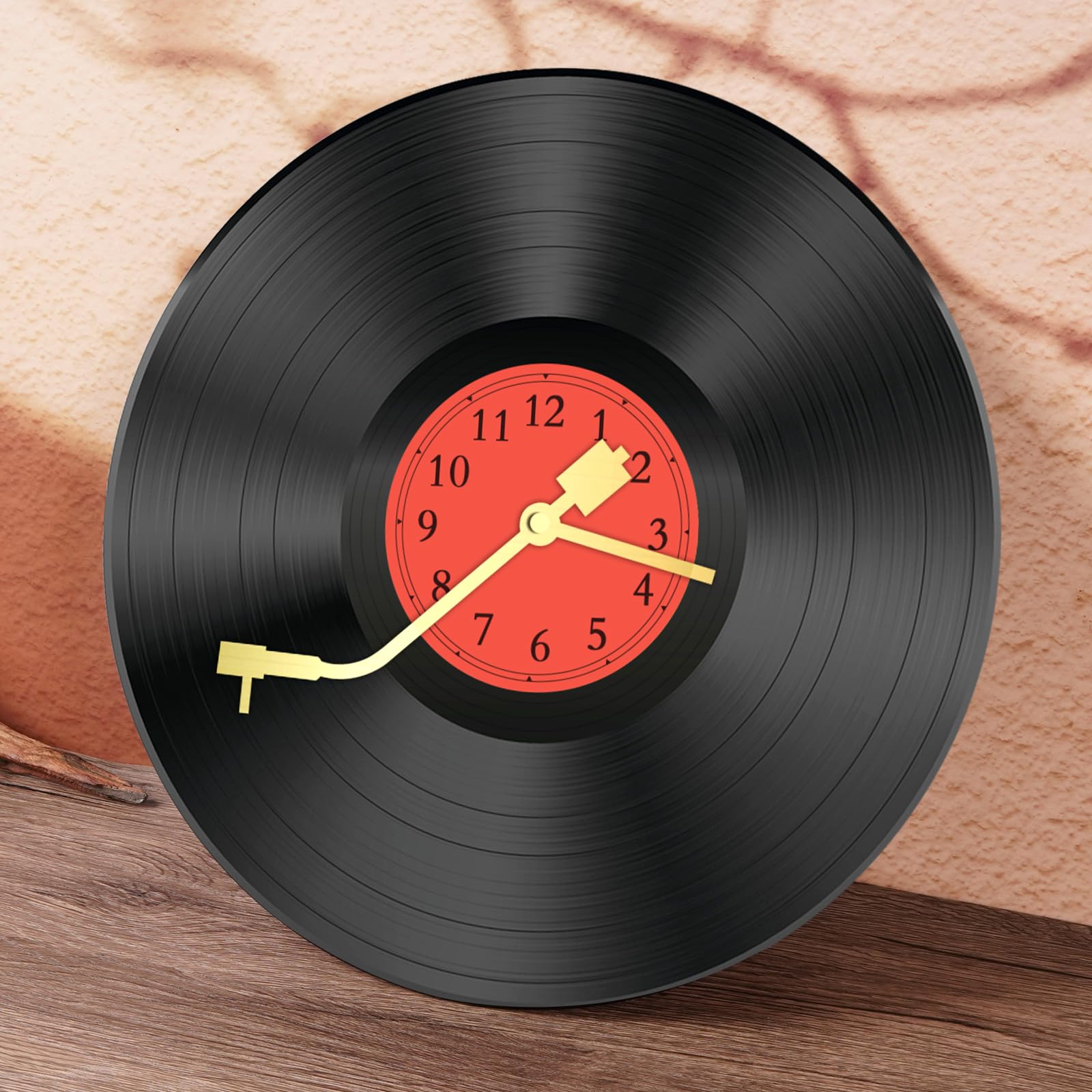 Photo 1 of (SEE NOTES) Leptetek 12" Vinyl Records Wall Decor, Vinyl Record Wall Clock, Unique Wall Clocks with Battery Operated (Battery Not Included) Music Decor and Room Decor