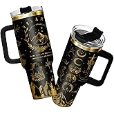 34HD Starlight City Tumbler 40oz with Handle and Straw, Laser Engraved Fantasy Adventure Insulated Travel Coffee Cup - Birthday Gifts, Bookish Items for Him Her & Movie Fans