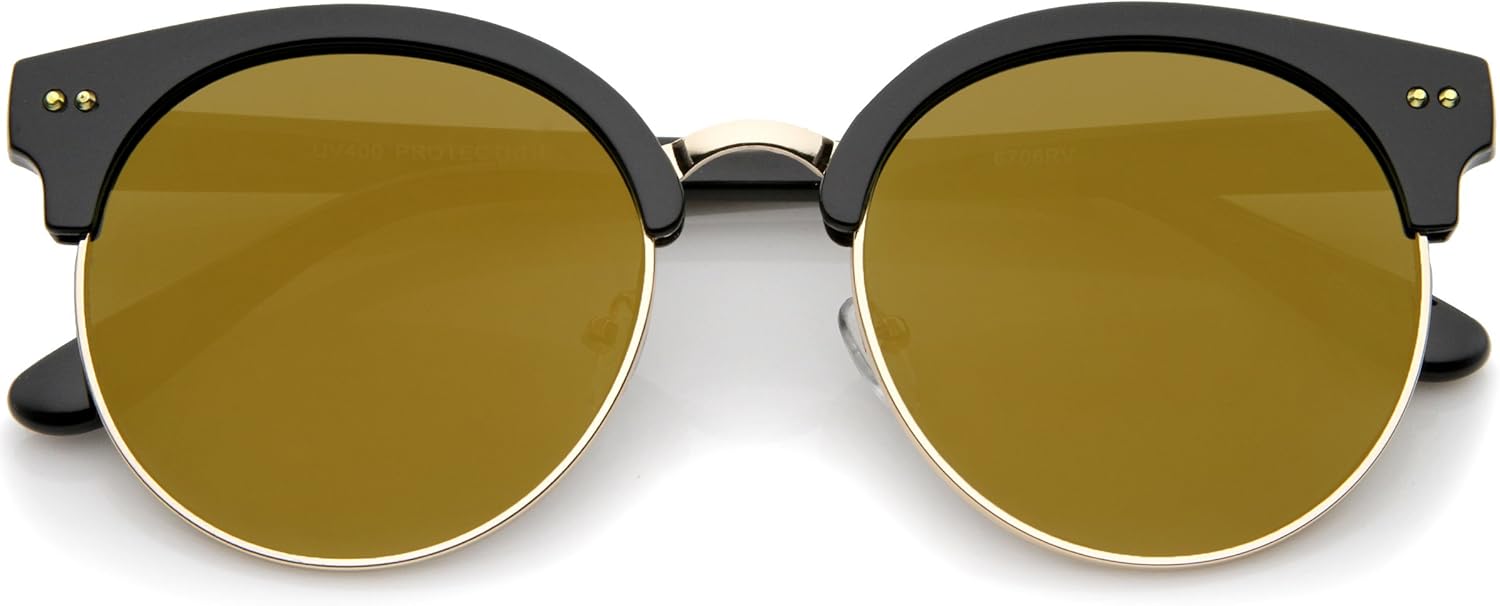 flat lens round sunglasses