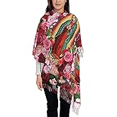 TJSGLEW Virgen de Guadalupe scarf women Virgin Mary scarf shawl catholic shawls