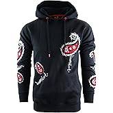 SCREENSHOT FLEECE HOODIE 3202 Mens Urban Streetwear Graffiti Embroidery Patch Fleece Pullover Hoodie Sweatshirt Top