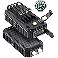 Solar Charger Power Bank 40000mAh Built in 4 Cables and Hand Crank, Portable Charger 22.5W Fast Charger 6 Outputs & 4 Inputs External Battery Pack with Bright Flashlight and Compass