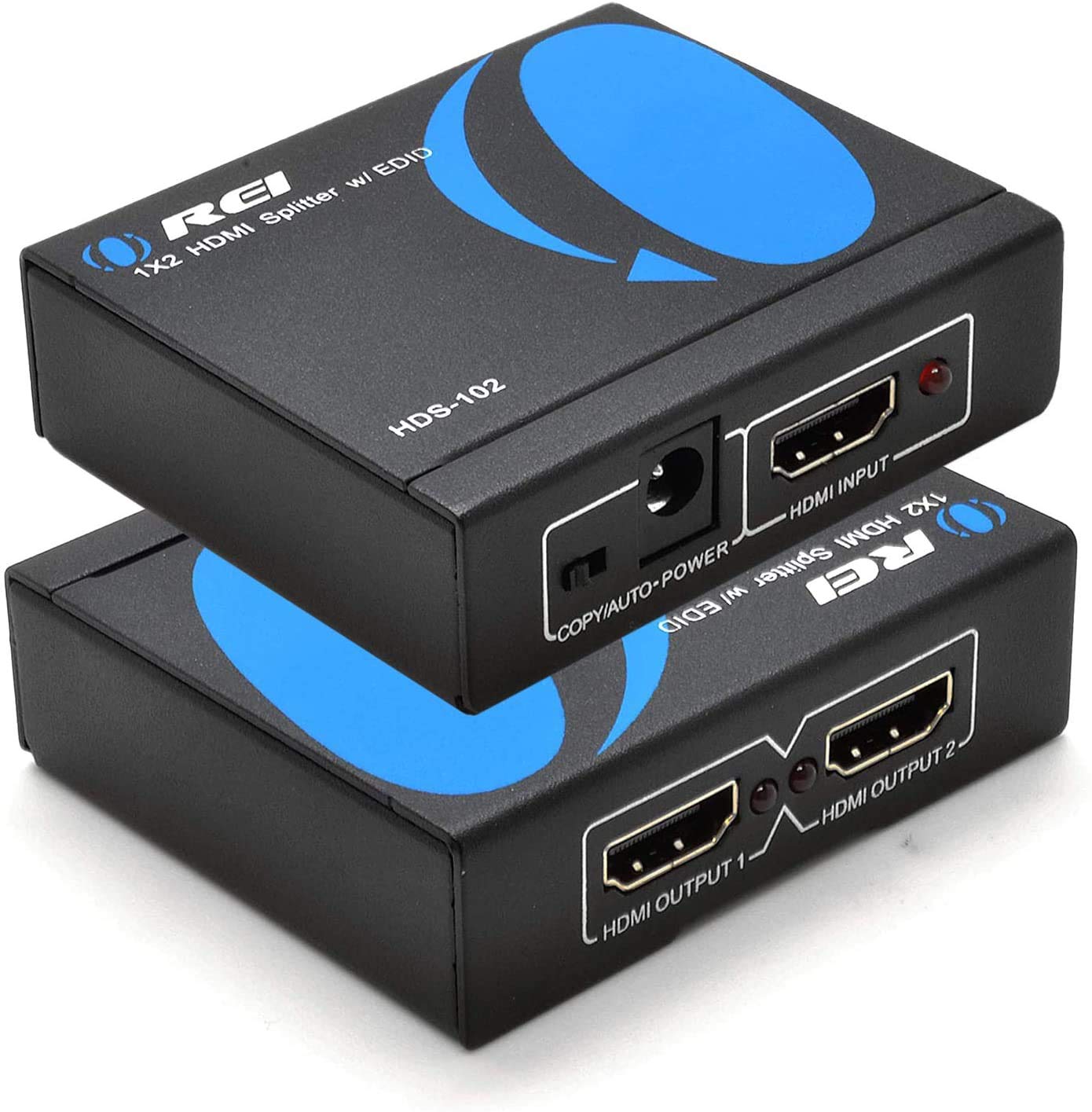 4K 1 in 2 Out HDMI Splitter by OREI Ultra HD 4K 30 Hz 1x2 V. 1.4