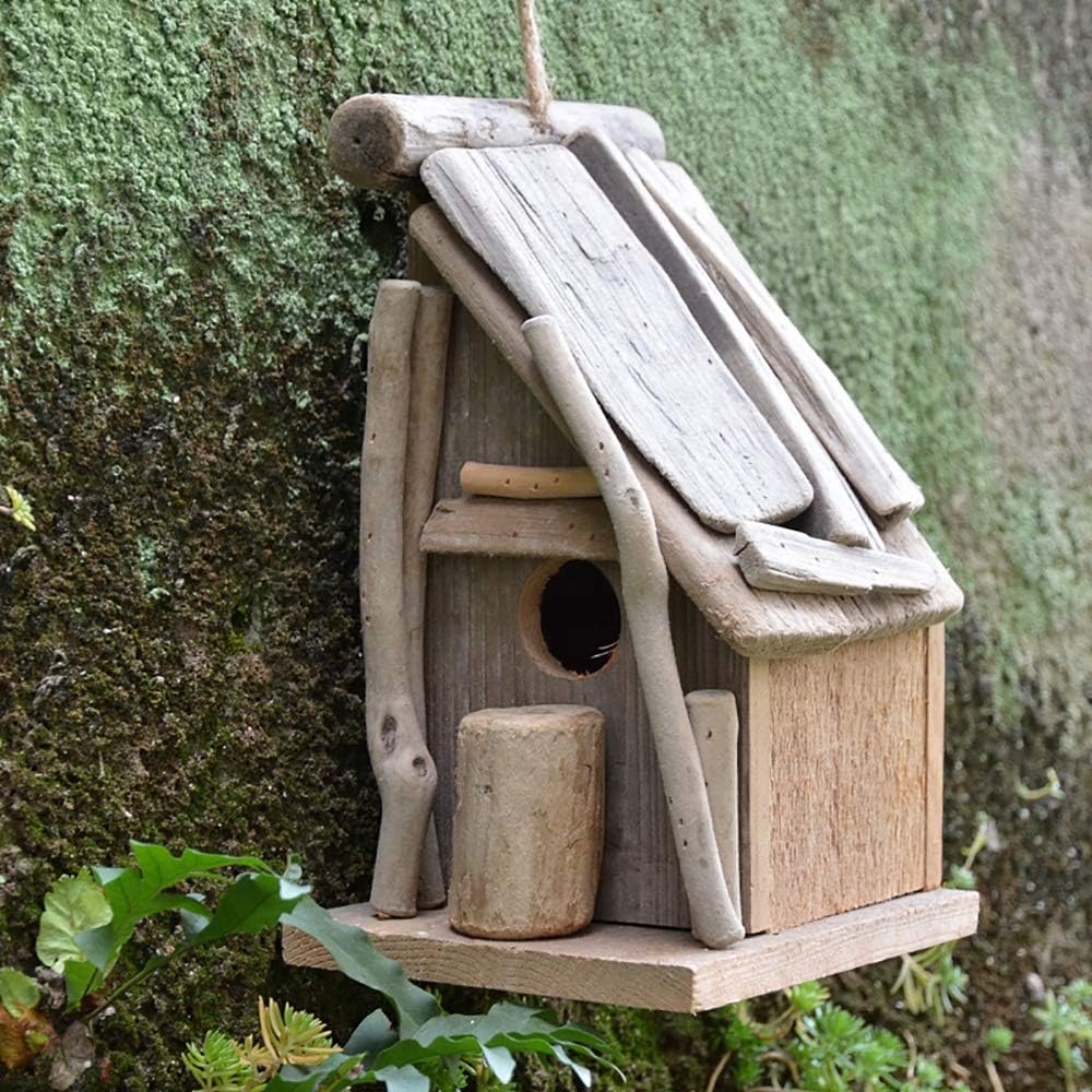 Birdhouse Wooden Outside Hanging Bird House for Garden Bird Houses