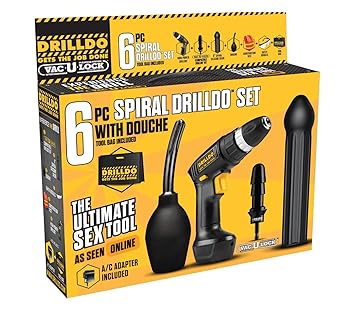Drilldo Deluxe Sexmaschine mit Silikon Dildo, Bohrer und Analplug | Fickmaschine Sexspielzeug für Frauen, Männer und Paare | 